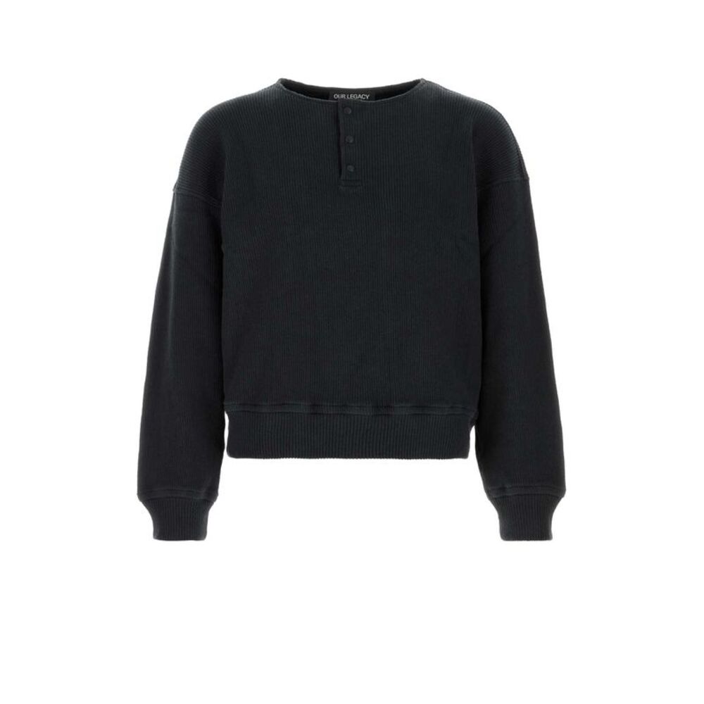 Our Legacy Men Slate Stretch Cotton Sweatshirt